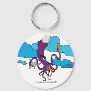 flying-squid-plane, www.zazzle.com/lizzadactyl* key ring