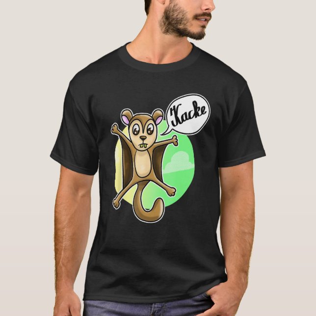 Flying squirrel cursing squirrel pooch swearing T-Shirt (Front)