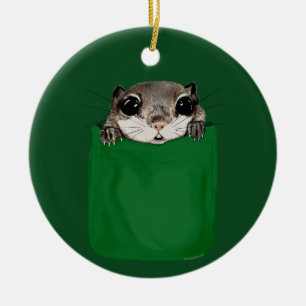Flying Squirrel Pocket Ceramic Tree Decoration