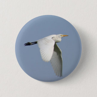 Flying stork 6 cm round badge
