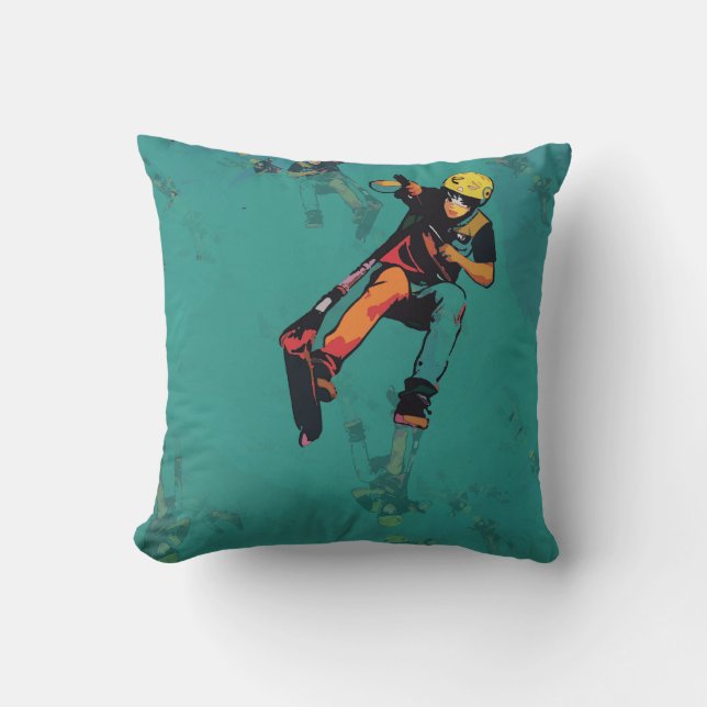 Flying Stunt Scooter Rider Cushion (Front)