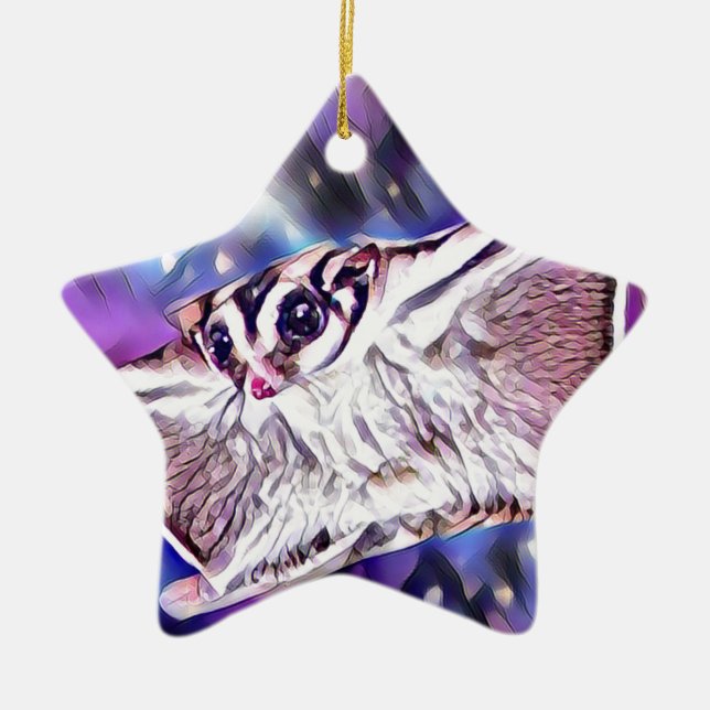 Flying Sugar Glider Ceramic Tree Decoration (Front)