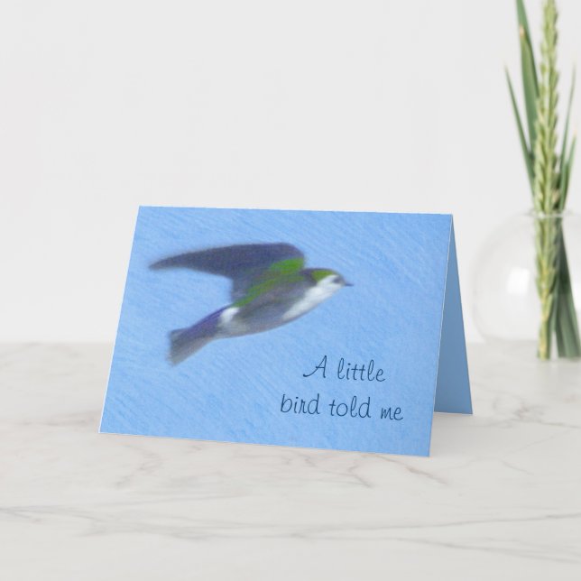 Flying Swallow Fine Art Greeting Card (Front)