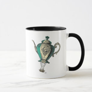 Flying Teapot 1 Green and Yellow Mug