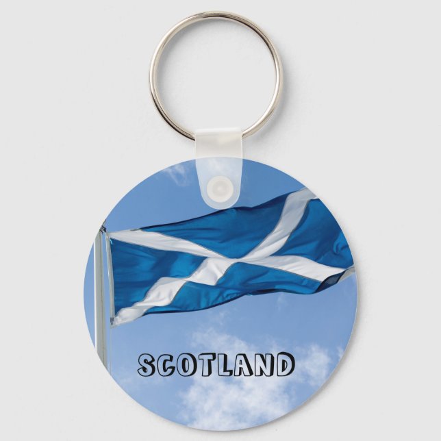Flying the flag for Scotland Key Ring (Front)