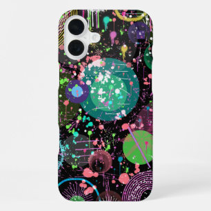 Flying Through Space: A Maximalist Abstract  iPhone 16 Plus Case