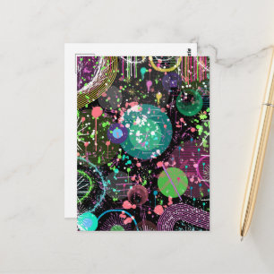 Flying Through Space: A Maximalist Abstract  Postcard