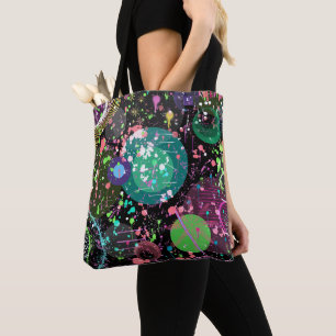 Flying Through Space: A Maximalist Abstract  Tote Bag