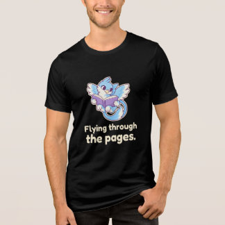Flying Through the Pages Cute Reading Griffin Tri-Blend Shirt