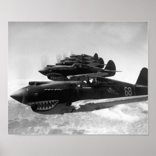 Flying Tigers In Formation 1942 Poster (Front)