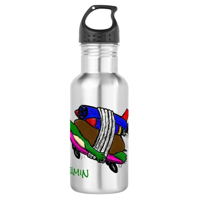 Flying tortoise 532 ml water bottle (Front)