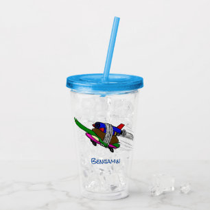 Flying tortoise acrylic tumbler