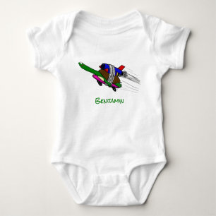Flying tortoise baby bodysuit