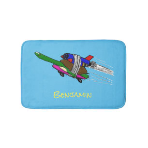 Flying tortoise bath mat