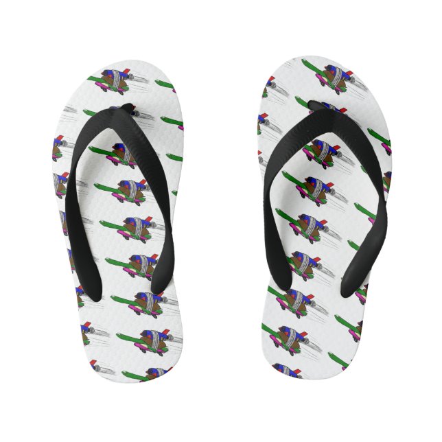 Flying tortoise kid's jandals (Footbed)