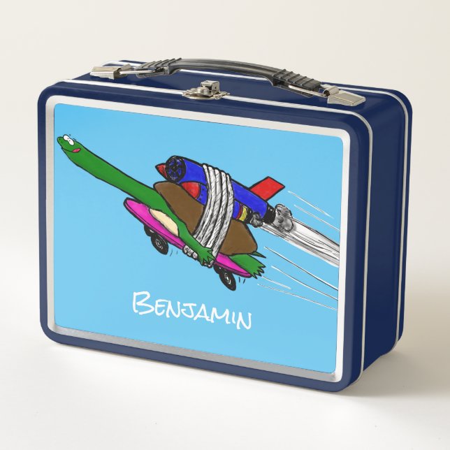 Flying tortoise metal lunch box (Front)