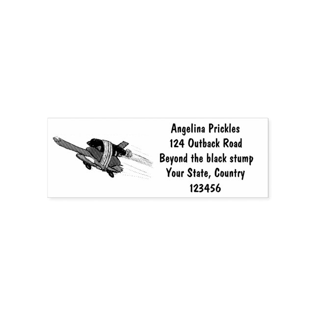 Flying tortoise self-inking stamp (Design)