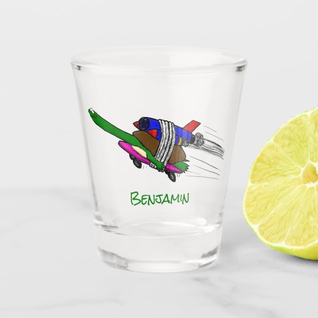 Flying tortoise  shot glass (Front)