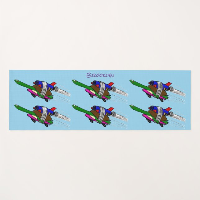 Flying tortoise yoga mat (Front (Horizontal))