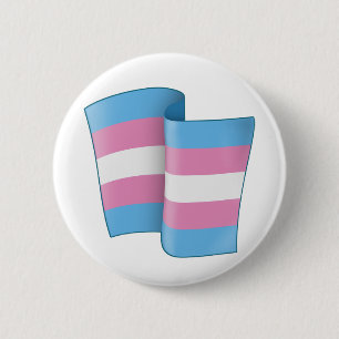 Flying Trans Pride Round Button