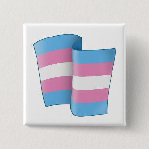 Flying Trans Pride Square Button