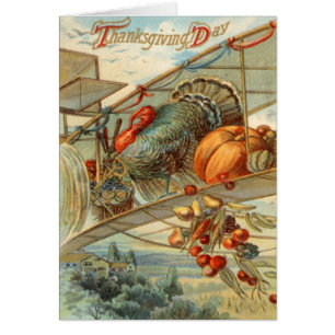 Flying Turkey Aeroplane Pumpkin Apple Pear Corn