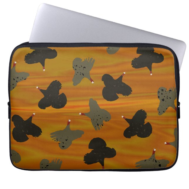 Flying Turkey Sunset Laptop Sleeve (Front)