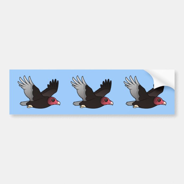 Flying Turkey Vulture Bumper Sticker (Front)