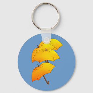 Flying umbrellas key ring