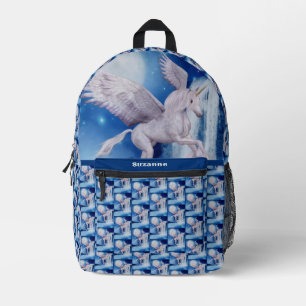 Flying Unicorn Horse Waterfall Personalised Printed Backpack