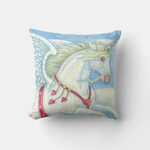 Flying Unicorn Pegasus HORSE THROW PILLOW