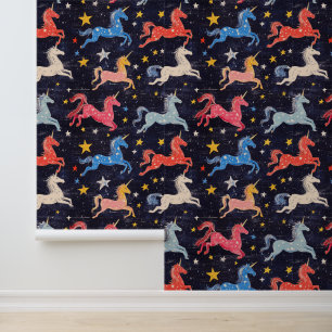 Flying Unicorn Pony Chalk Drawing Pattern  Wallpaper