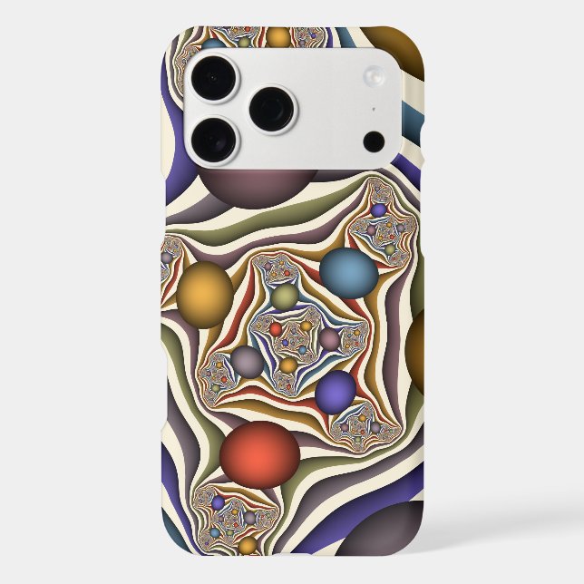 Flying Up, Colorful Modern Abstract Fractal Art (Back)