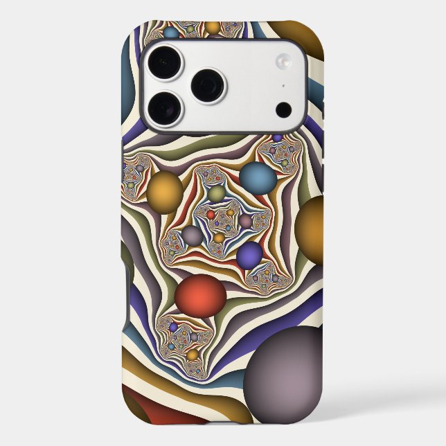 Flying Up, Colorful Modern Abstract Fractal Art (Back)