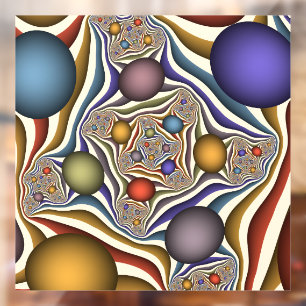 Flying Up, Colourful Modern Abstract Fractal Art