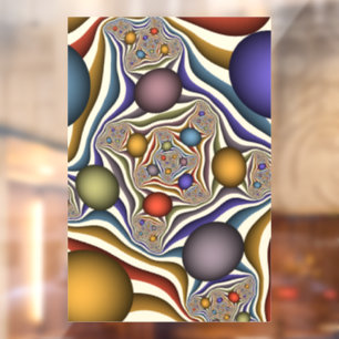 Flying Up, Colourful Modern Abstract Fractal Art