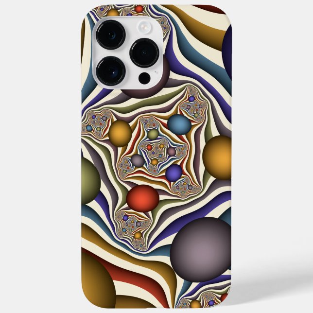 Flying Up Colourful Modern Abstract Fractal Art Case-Mate iPhone Case (Back)