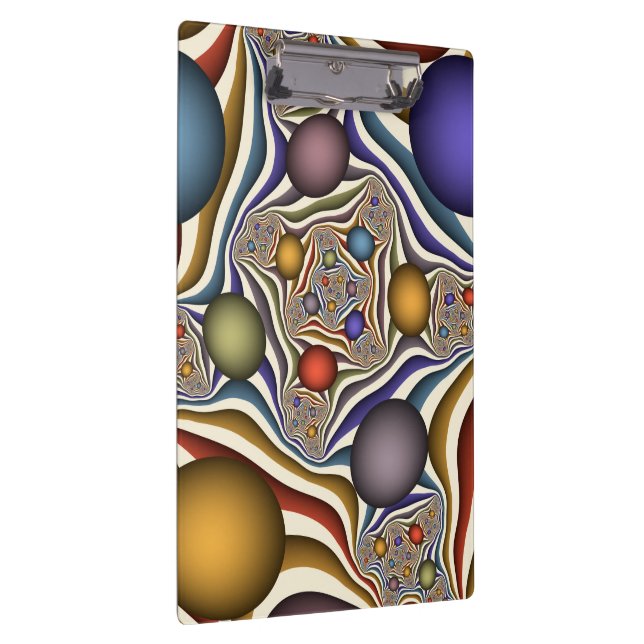 Flying Up, Colourful, Modern, Abstract Fractal Art Clipboard (Right)