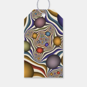 Flying Up, Colourful Modern Abstract Fractal Art Gift Tags