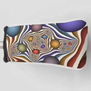 Flying Up Colourful Modern Abstract Fractal Art Golf Head Cover