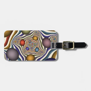 Flying Up Colourful Modern Abstract Fractal Art Luggage Tag