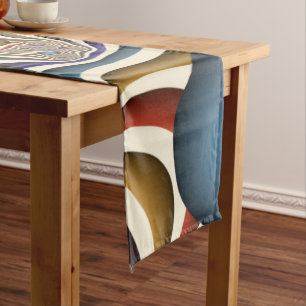 Flying Up Colourful Modern Abstract Fractal Art Medium Table Runner