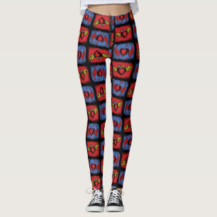 Flying Valentine Hearts Leggings