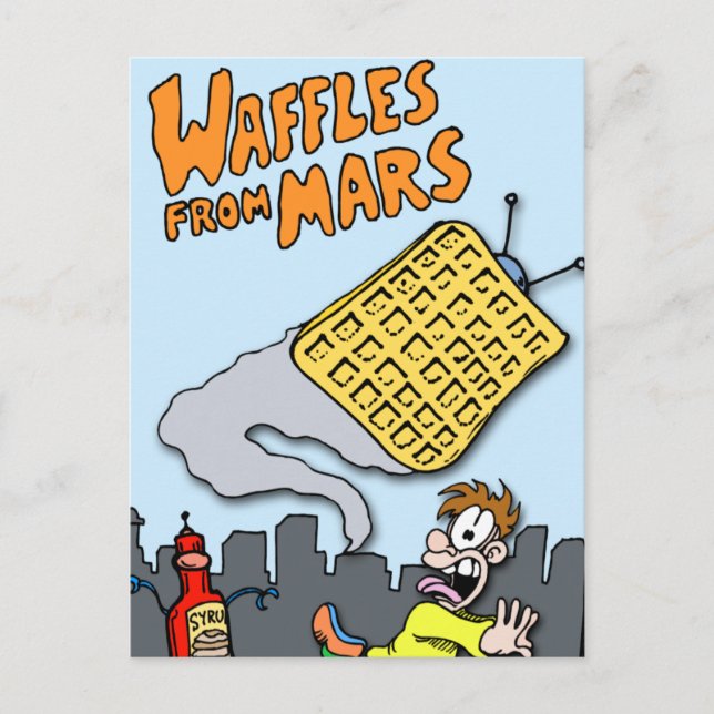 Flying Waffles from Mars! Postcard (Front)