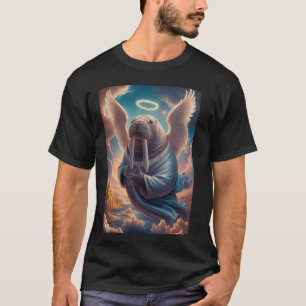 Flying Walrus Angel Surreal Spirit Guide For Anima T-Shirt