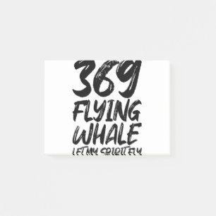 Flying Whale 369, Let my spirit fly Post-it Notes