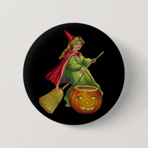 Flying Witch 6 Cm Round Badge