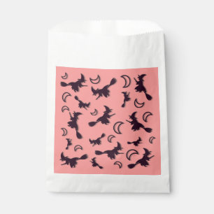 Flying witch among half moon at Halloween night 3D Favour Bags