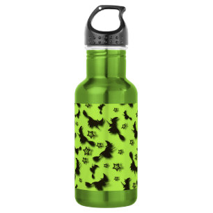Flying witch among stars at Halloween night 3D 532 Ml Water Bottle