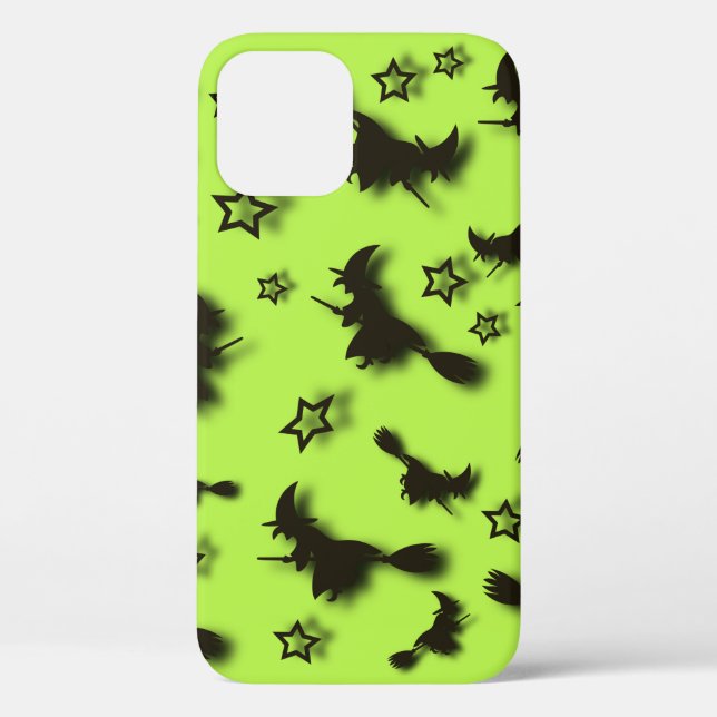 Flying witch among stars at Halloween night 3D Case-Mate iPhone Case (Back)